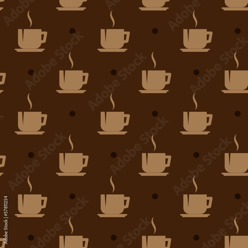 seamless background with coffee cups
