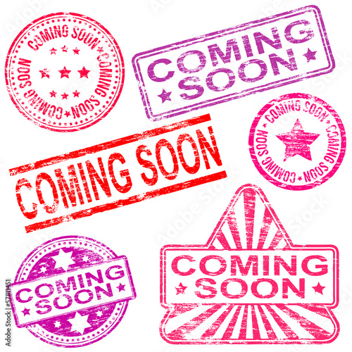 Coming Soon Rubber Stamps