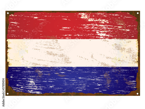 Netherlands Flag Enamel Sign