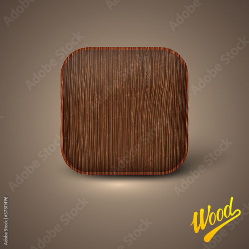 background with wood texture. icon template