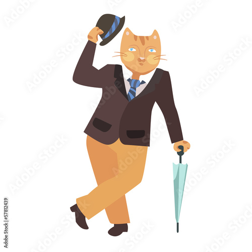 cat gentleman (vector)