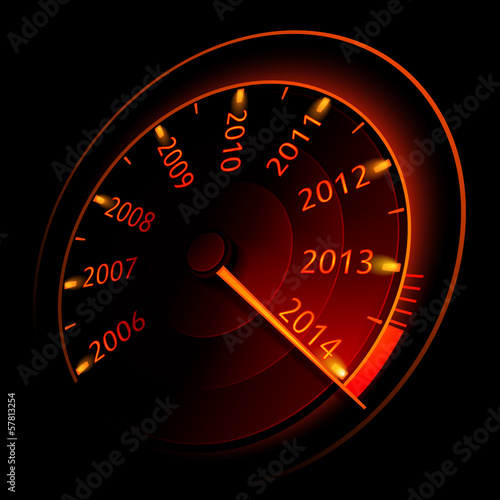 Speedometer 2014. Vector illustration
