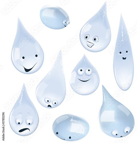 Set of water drop. Vector illustration