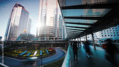 Hong Kong architecture. Timelapse