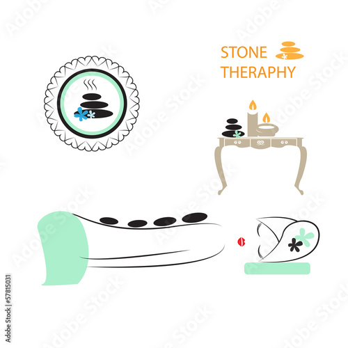 Health And Spa: Girl Enjoying Stone therapy