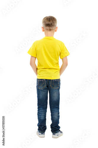 Rear view of boy