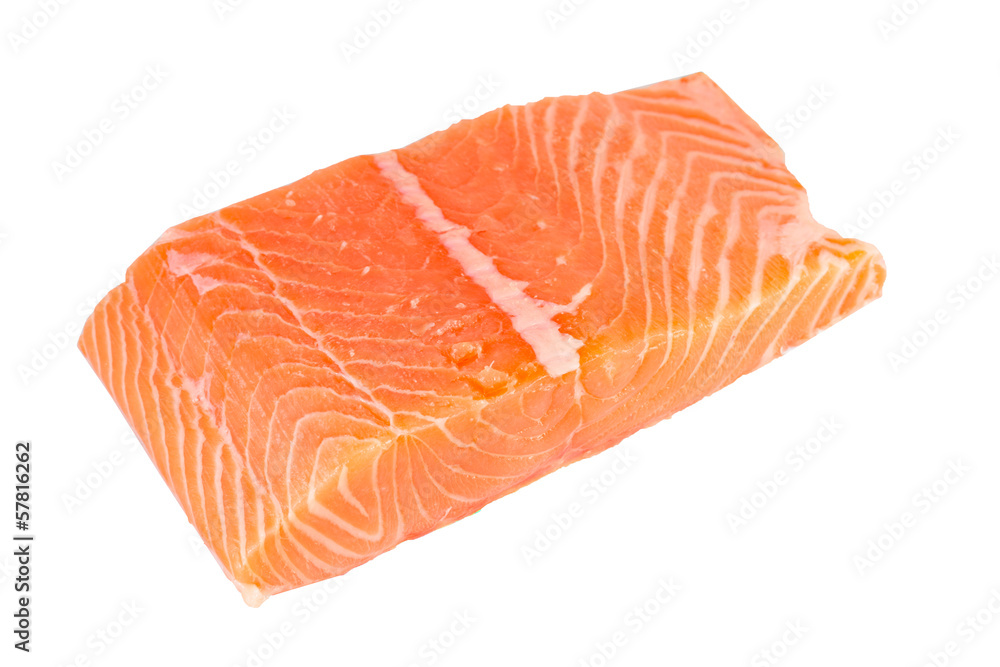 salmon fiillet isolate on white background