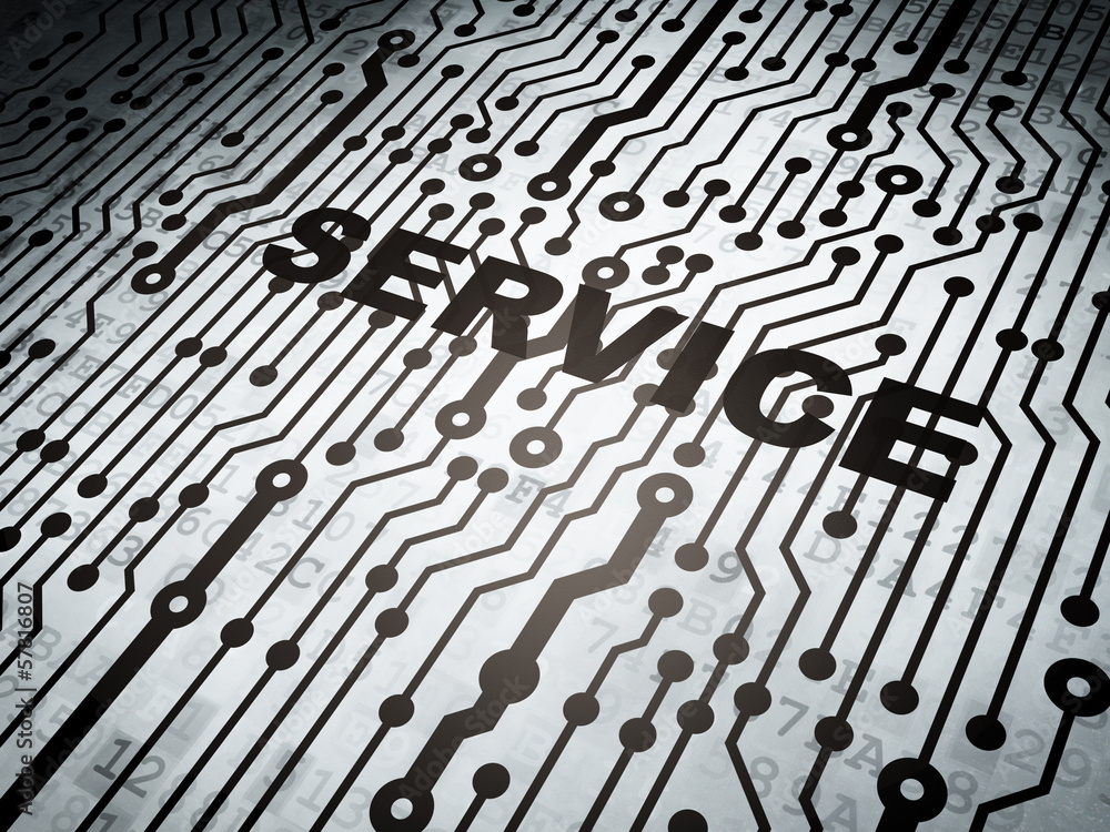 Fototapeta premium Business concept: circuit board with Service