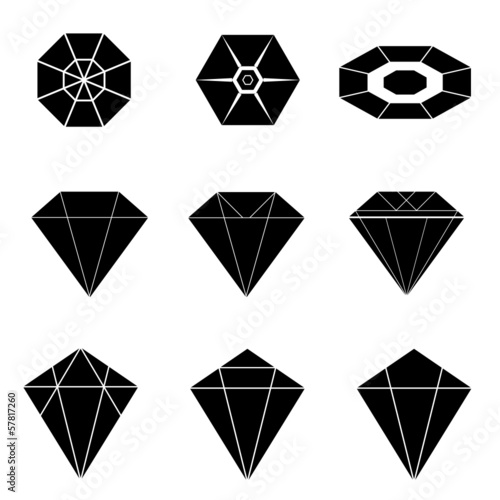diamonds black vector illustration