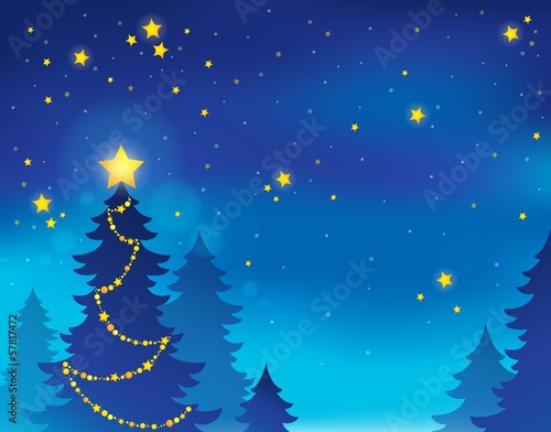 Christmas tree silhouette theme 7