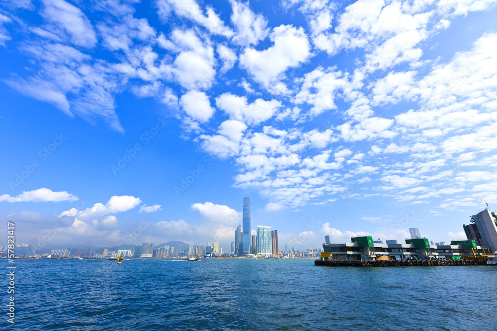 Harbor view in Hong Kong