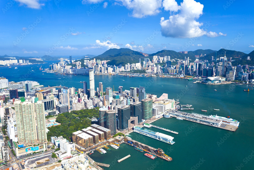 Hong Kong skyline at day
