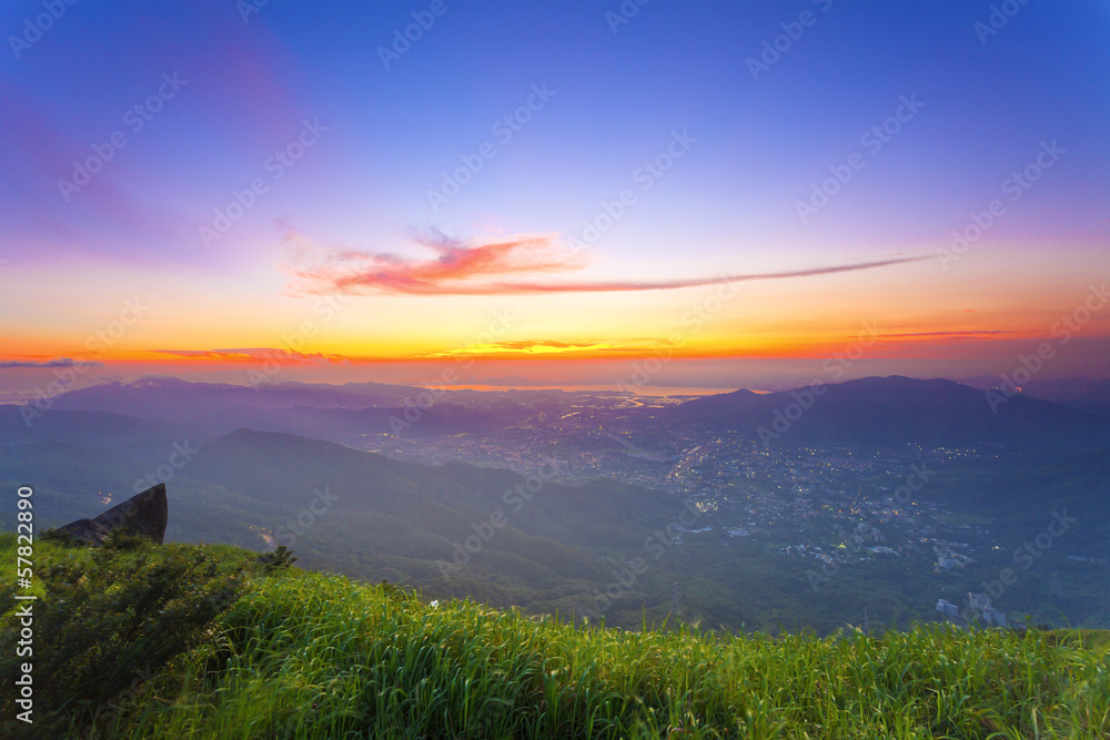 Colorful summer landscape at mountains