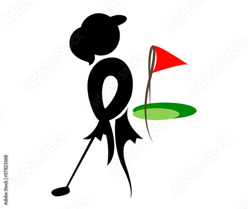 lady golf vector