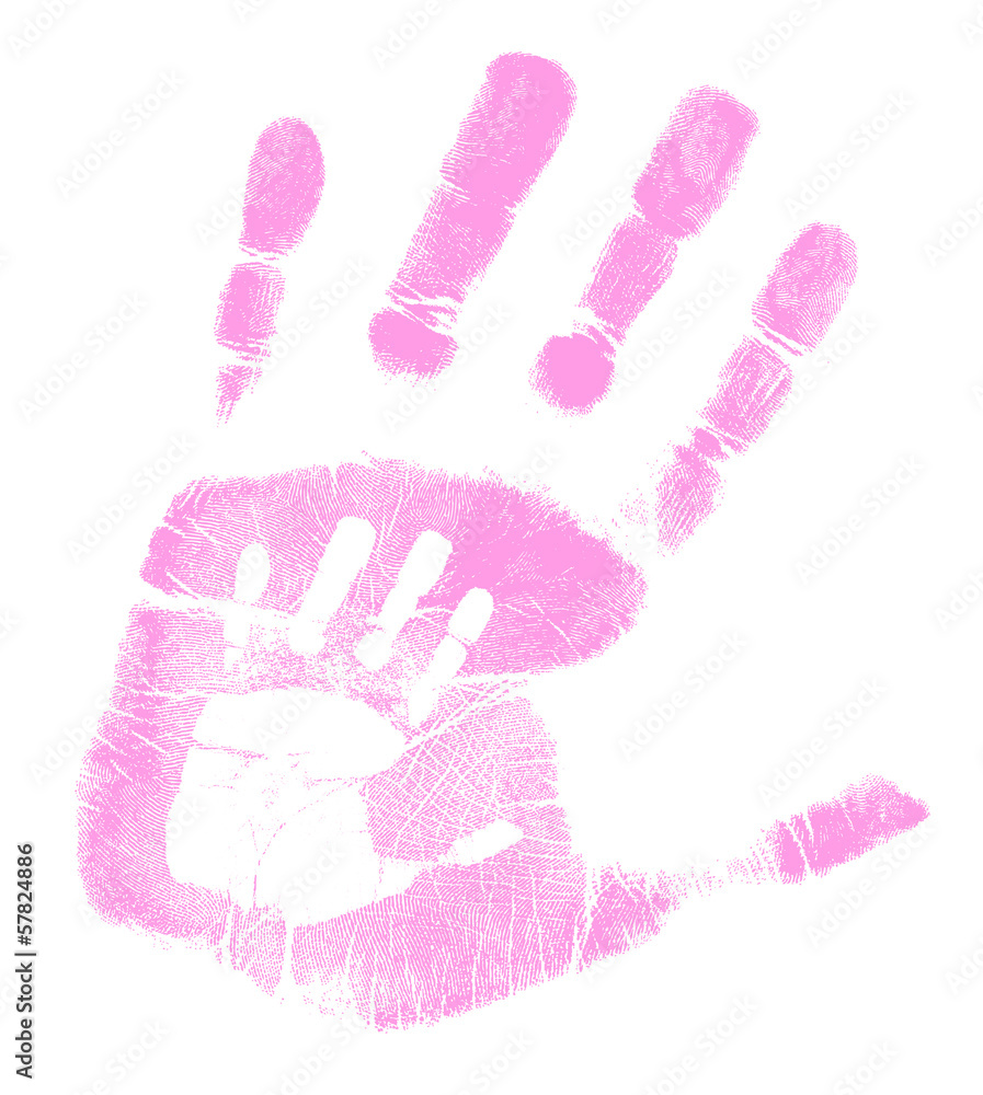 mother and son handprint illustration design mother and son handprint illustration design