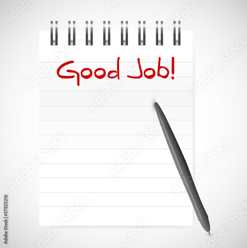 Wallpaper Mural good job notepad illustration design Torontodigital.ca