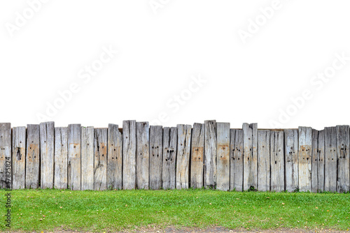 old wooden fence isolate