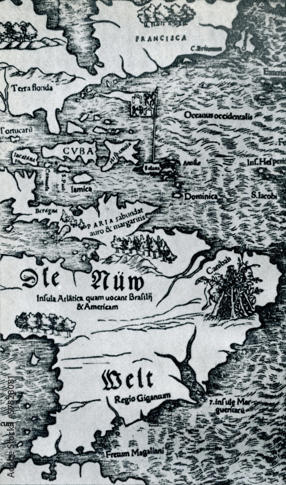 South America from Münster's Cosmographia (1544) South America from Münster's Cosmographia (1544)