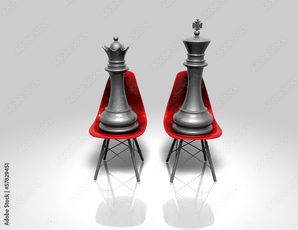 white chess king and queen sitting concept illustration white chess king and queen sitting concept illustration