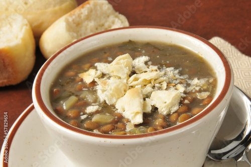 Cup of lentil soup