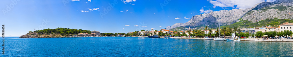 Panorama of Makarska, Croatia