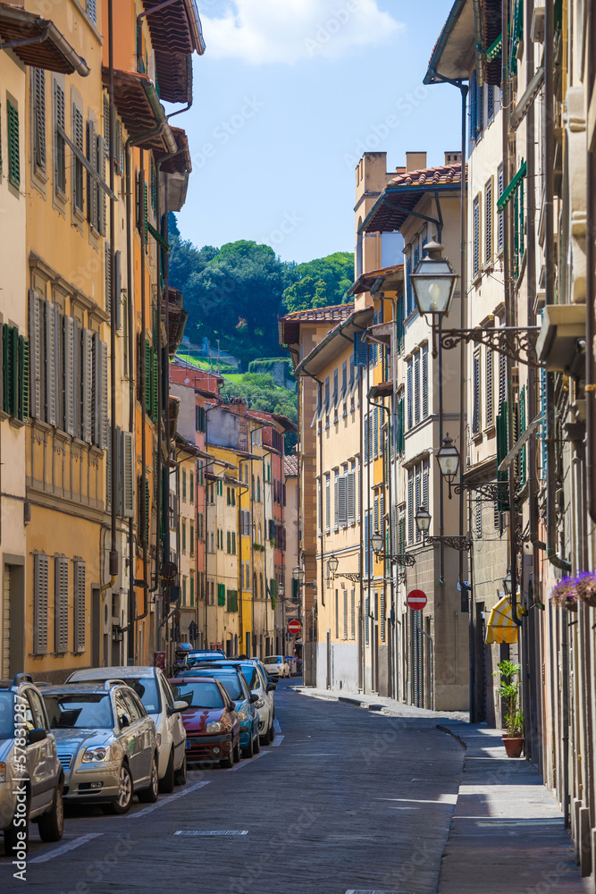Typical street in Florence city