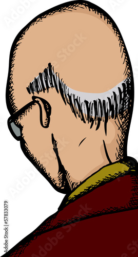 Balding Man Head