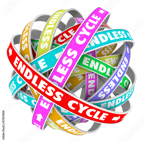 Endless Cycle Pattern in Circles Neverending Cyclical Perpetual