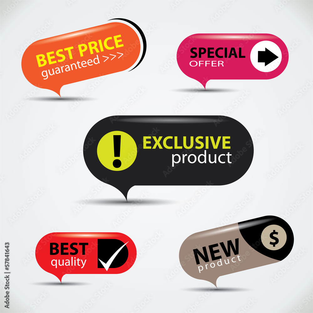 Obraz premium Sale and product bubbles