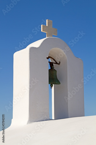 Obraz na płótnie Greek Church Bell Tower w salonie