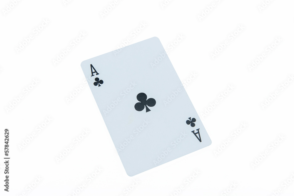 ACE-poker cards on white background