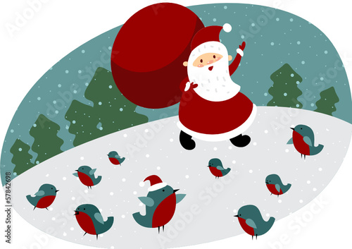 Santa with huge sack