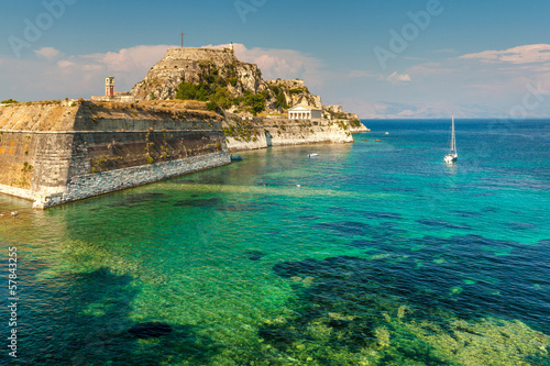 Old Byzantine fortress in Corfu, Greece