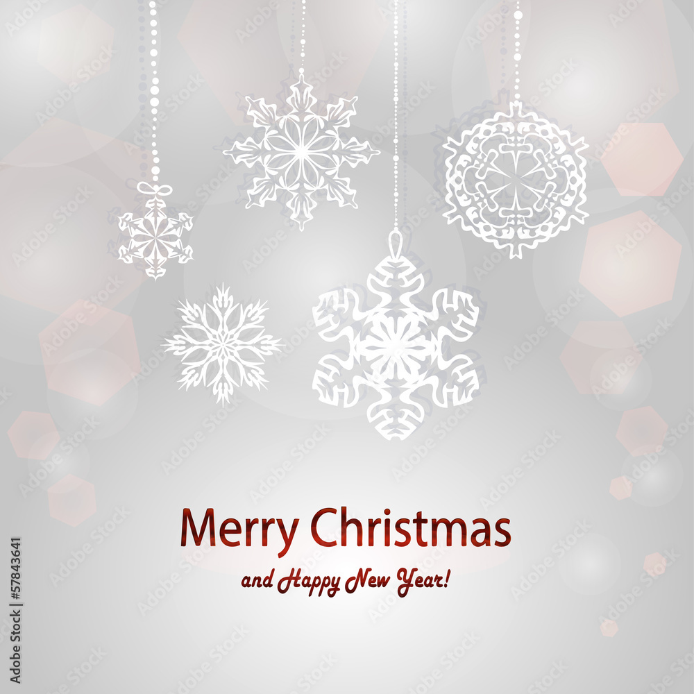 Christmas background with white snowflakes Christmas background with white snowflakes