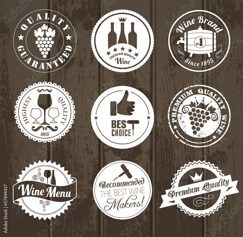 Wine background set. Design element.
