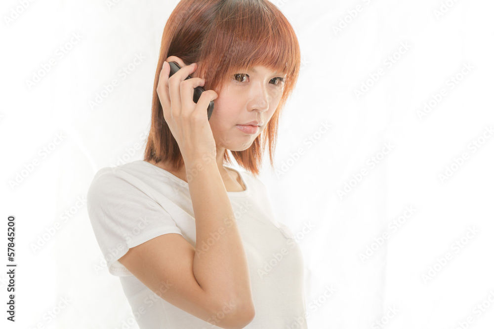 Woman with cell phone