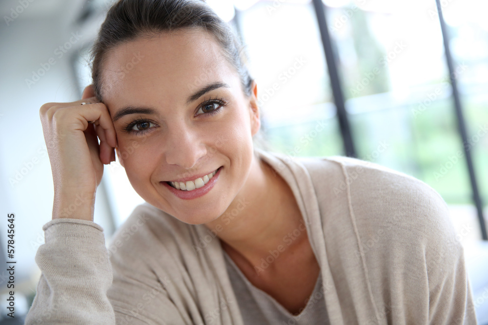 Gorgeous woman at home relaxing in living-room Gorgeous woman at home relaxing in living-room
