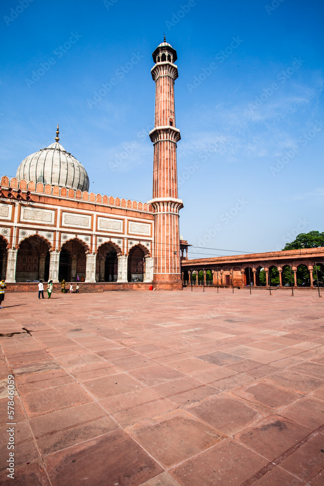 Jama Masjid Mosque, old Delhi, India.