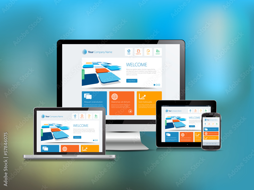 Responsive Design Blur Background Responsive Design Blur Background