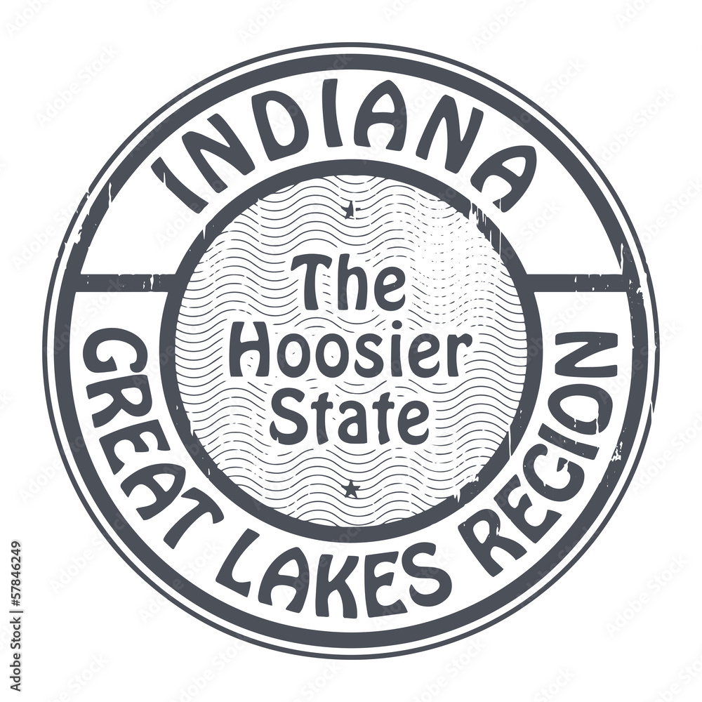 Grunge rubber stamp with name of Indiana, Great Lakes Region Grunge rubber stamp with name of Indiana, Great Lakes Region
