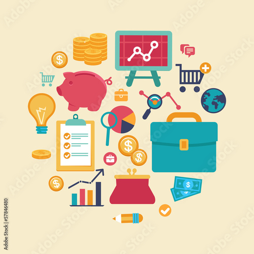 Vector finance and business concept
