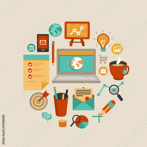 Vector freelance work concept