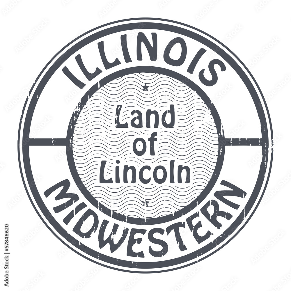 Grunge rubber stamp with name of Illinois, Midwestern, vector Grunge rubber stamp with name of Illinois, Midwestern, vector