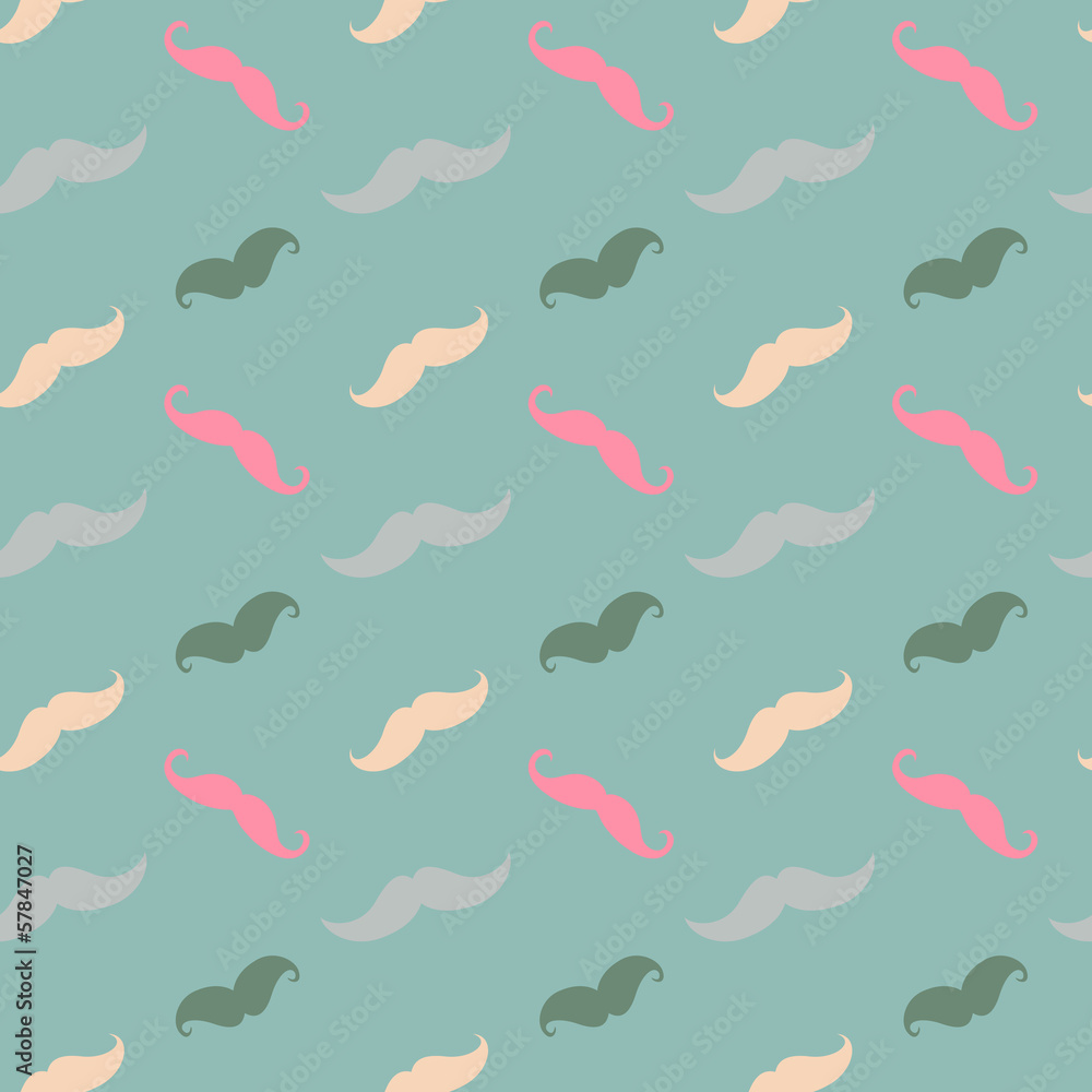 Hipster Mustache Seamless Pattern Hipster Mustache Seamless Pattern