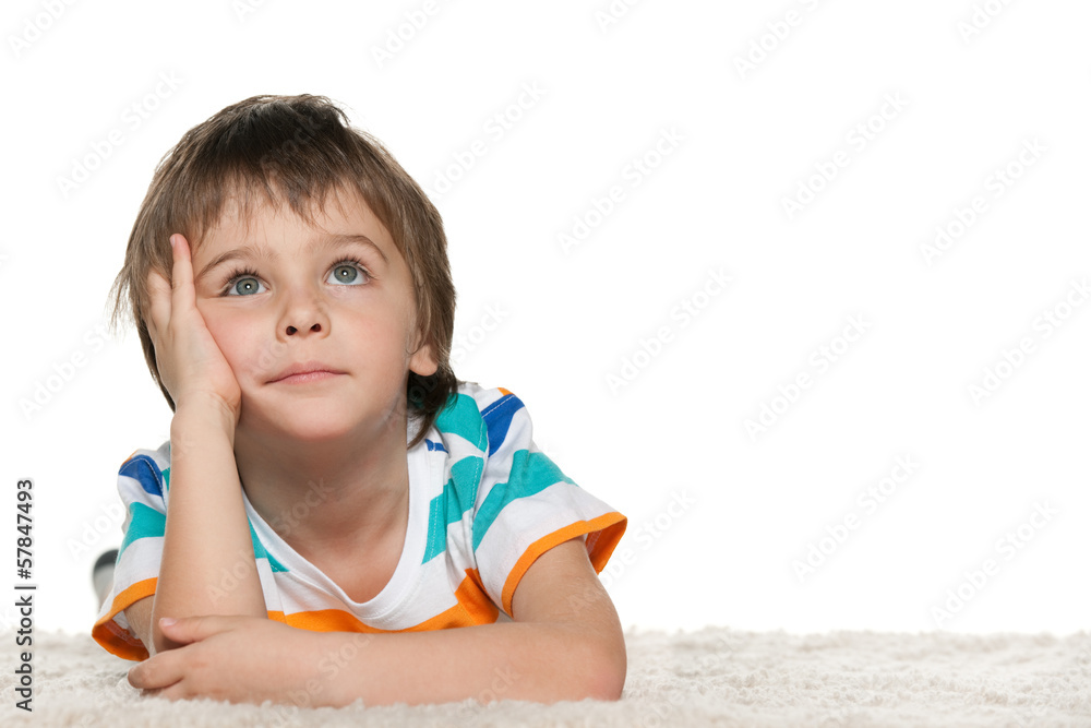 Pensive little boy Pensive little boy