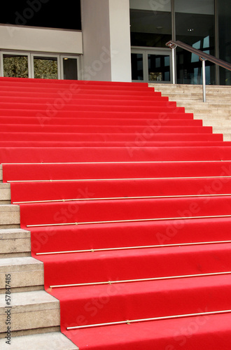 Red carpet in Cannes, France