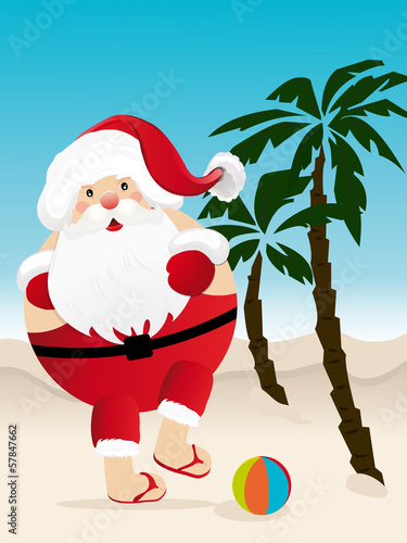 pere noel plage