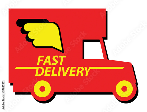 Delivery car sign or symbol  vector illustration