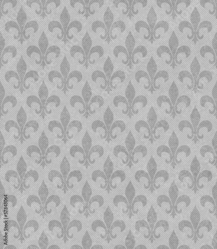Gray Fleur De Lis Textured Fabric Background