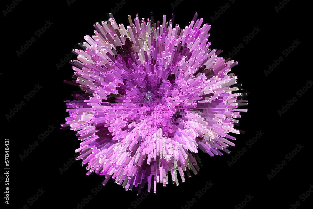 stylized flower on a black background stylized flower on a black background